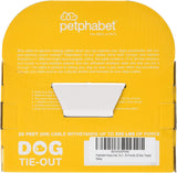 NEW Petphabet Heavy Duty Tie Out Cable for Medium Size Dogs up to 50 Pounds (20 feet, Purple)