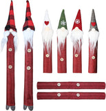 NEW MorTime Christmas Appliance Handle Covers, Set of 8 Santa Claus Snowman Fridge Door Decorations, Kitchen Appliance Handle Covers Protector for Fridge Ovens Dishwashers