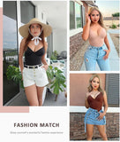 NEW Retails $50, FeelinGirl Shapewear Bodysuit Tummy Control Slim Body Shaper Deep V Neck Thong Body Suits for Women, Black, Sz XXL