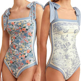 NEW Retails $42, REBOTZ Women's Reversible One-piece Swimsuit, Abdominal Control Fabric, Blue, Sz XL