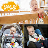 NEW KiddoLab Bunny Teething Toy for Infants & Babies - Sensory Chew & Fine Motor Skills Rattle Toy - For Ages 3 Months+