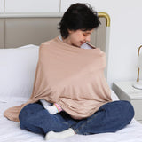 NEW Seejoy Nursing Cover for Breastfeeding, 360°Full Coverage Nursing Poncho, Rayon Soft & Breathable Breastfeeding Cover up, Warm Natural Pink