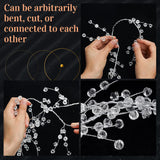 NEW 5 Strands DAYFULI 19.68 ft Clear Diamond Beaded Garlands String Acrylic Crystal Garland Christmas Tree Wedding Party Bouquet Crafts Projects Decoration
