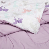 NEW Retails $67, Amazon Basics Kids Bed-in-a-Bag Microfiber Bedding Set, Easy Care, TWIN, Purple Unicorns-Includes sheet set