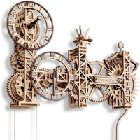 NEW WOODEN.CITY Steampunk Mechanical Clock Making Kit - Decorative Wall Clocks 3D Wooden Puzzles for Adults - Wooden Clock Kit - Wooden Clock Puzzle Model Kits for Adults - Decorative Clocks for Walls - Retails for $151!
