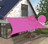 NEW Retails $160+, Large 13 Ft X 19.6 Ft UV Water Resistant Oxford Cloth Rectangle Sun Shade Sail Awning Shade for Outdoor Garden Patio Party, Bright Pink! Easy Install