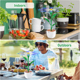 NEW Fly Fan for Tables, Flowerpot Quads Design, Indoor&Outdoor Use, Hanging or Tabletop Placement, Food Fans for Camping, Picnic, USB&Battery Powered (4 Packs）