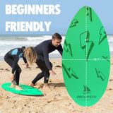 NEW Retails $110+, Obcursco Skimboard 41 Inches, Wooden Skim Board with EVA Grip Pad, Skim Boards for Beach Skimboards for Beginners to Intermediate, Including Skimboard Bag, Green
