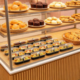 NEW NPLUX 50 Pack Mini Cake Pans with Lids and Spoons Black Gold Rectangular Aluminum Foil Baking Pans Mini Cheesecake Containers (6.8oz)