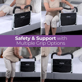 NEW Retails $84, MedPro - MGrip Adjustable Contoured Bed Rail with Multiple Gripping Positions, Black/White