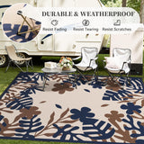 NEW Retails $90, MontVoo Outdoor Rug Carpet 6x9 Waterproof-Patio Rug Mat Reversible Portable RV Camping Picnic Beach Mat Plastic Straw Rugs Outside Outdoor Area Rugs for Patio Deck Pool Deck Balcony Backyard, Blue/Orange