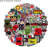 NEW Rock Music Band Stickers, 100 Pcs Vinyl Waterproof Decals Fashion Hip-Hop Decals Graffiti Stickers for Teens Adults Laptop Water Bottle Motorcycle Bicycle Skateboard Luggage Y4-YGTZ (Music)