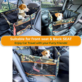 NEW DONANT Premium Dog Car Seat - Secure & Comfortable for Medium & Large Dogs, Cat-Friendly with Harness & Rope Toys, Easy to Install, Machine Washable
