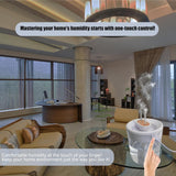 NEW Top-Fill Cool Mist Humidifier with 3-Speed Modes, Easy-to-Clean Aroma Essential Oil Diffuser, Quiet Rapid Ultrasonic Humidification, Digital Display, 360° Nozzle for Home, and Plants