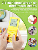 NEW HLF 3.5-inch Large Screen Retro Brick Game Console - Built-in 23 Classic Games, Racing & Tank, Nostalgic Puzzle Console (Yellow)
