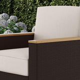 New in Box Retails $337 homestyles Palm Springs Arm Chair, Brown! Great for indoor/outdoor use! Solid Acacia wood arms