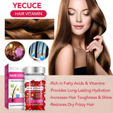 NEW Hair Vitamin Serum Capsules, Hair Treatment Serum Oils - No Rinse with Argan Macadamia Avocado Oils - Enriched Hair Vitamins A, C, E, Pro B5-40 Capsules for Women Men Hair Repair