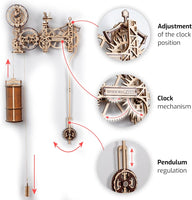 NEW WOODEN.CITY Steampunk Mechanical Clock Making Kit - Decorative Wall Clocks 3D Wooden Puzzles for Adults - Wooden Clock Kit - Wooden Clock Puzzle Model Kits for Adults - Decorative Clocks for Walls - Retails for $151!