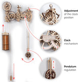 NEW WOODEN.CITY Steampunk Mechanical Clock Making Kit - Decorative Wall Clocks 3D Wooden Puzzles for Adults - Wooden Clock Kit - Wooden Clock Puzzle Model Kits for Adults - Decorative Clocks for Walls - Retails for $151!