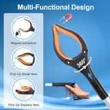 NEW Grabber Reacher Tool - 32” Extra Long Foldable Gripper and Reaching Tool - Heavy Duty Pick Up Stick Grabbers for Seniors, Trash, Surgery Recovery Must Haves Gifts (Orange)