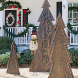 NEW Retails $82, E-view Metal Snowman Garden Stake Christmas Yard Signs with LED Light - Outdoor Decorative Snowman Welcome Sign Winter Holiday Lawn Decoration