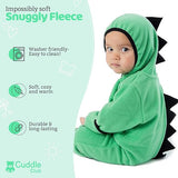 NEW Retails $52, Cuddle Club One Piece Romper Hooded Fleece Onesie Jumper for Baby, Dino Green 6-12 MOnths