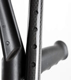 NEW Retails $150, KMINA - Folding Carbon Fiber Crutches (Open Cuff), Adjustable Forearm Pair, Adults, Black
