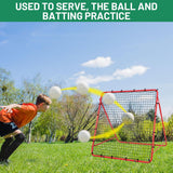 NEW Retails $125+, 4x4 FT Soccer Rebounder Net | Adjustable Angles, Passing & Shooting Practice | Portable Training Equipment for Kids, Teens, Adults | Easy Setup Rebounder Gifts & Skill Aids (All Ages)