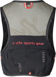 NEW Retails $69, Life-Sport Gear Torrent Hydration Vest 2.5 Liters Capacity– Ultralight & Breathable – Adjustable - 7 Pockets – Reflective - Included 2 Soft Flasks (16oz/450ml), Black/Red, Sz L