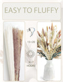 NEW xin's convey 110pcs Dried Pampas Grass Decoration, Dried Flower Bouquet in Vase, Reed Grass Bouquet for Boho Floral Home, Wedding Party Centerpiece, Rustic Farmhouse Decoration (Brown), Vase Not Included