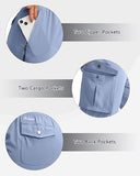 NEW Soothfeel Women's Cargo Capris Pants with 6 Pockets Lightweight Quick Dry Travel Hiking Summer Pants for Women Casual, Stone Blue, Sz XL