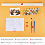 NEW TUMOVO DIY Oil Painting Kit, Landscape Mountains, Forest and River Paint by Numbers for Adults, Beautiful Landscape Abstract Art Paint by Numbers with Brushes and Pigment, 16x20 Inch, Frameless