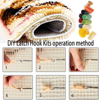 NEW ShangGan Feather Latch Hook Kits Rug Making Canvas Kits for Adults Kids! 23.62" X 15.75"