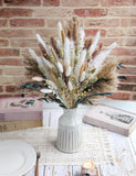 NEW xin's convey 110pcs Dried Pampas Grass Decoration, Dried Flower Bouquet in Vase, Reed Grass Bouquet for Boho Floral Home, Wedding Party Centerpiece, Rustic Farmhouse Decoration (Brown), Vase Not Included