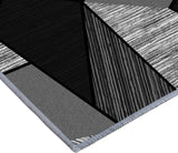 NEW pomhrory Runner Rug Carpet 2' X 8' with Non Slip Grip Back Anti Skid Area Rug for Hallway Kitchen Living Room Bed, Black/Grey