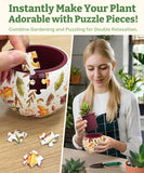 NEW PieceRelax 3D Puzzle Planter 80 Pieces - Flower Pot - Dancing Leaves in Fall, Home Decor Flower Pots for Indoor Cactus, Succulents Pots