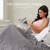 NEW Retails $50, Heated Blanket Electric Throw 50'' x 60'', Fast Heating and Machine Washable, 3 Hours Auto-Off and 4 Temperature Settings, Extremely Soft Heated Throw Fleece for Home Use - Grey