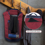NEW Dalykate Backpack Laundry Bag, 115L Large Hamper with Shoulder Straps, Drawstring Closure, Mesh Pocket, Red