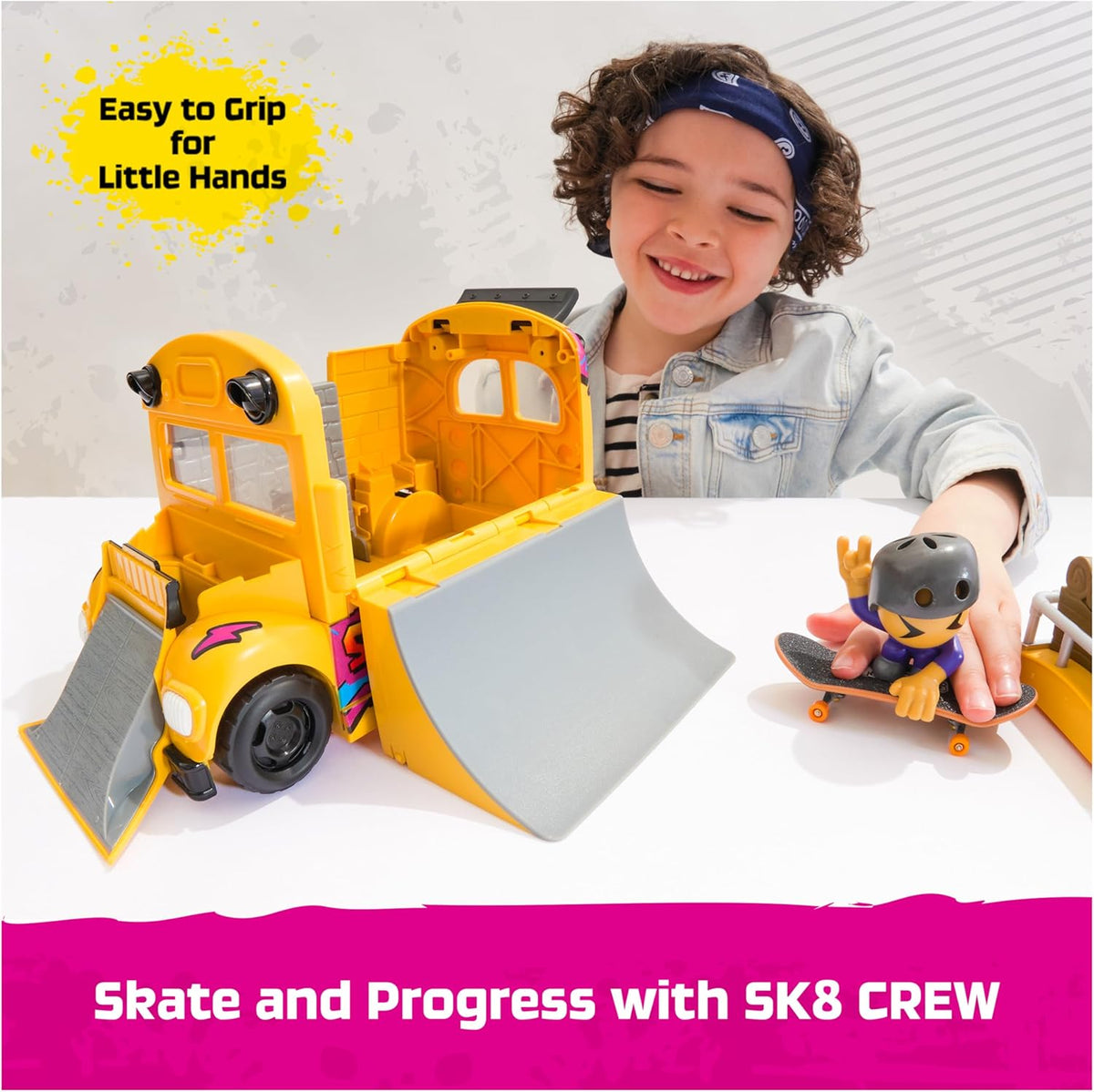 NEW Tech Deck Sk8 Crew 2-in-1 Transforming Ultra Sk8 Bus & Storage wit ...