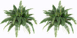 NEW Nearly Natural 6032-S2 40” Boston Fern (Set of 2), 2 Piece, Green, Retails $102! Includes 2 Fern stems to create your own planters!