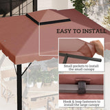 NEW Retails $110, Outsunny 10' x 10' Gazebo Replacement Canopy, Gazebo Top Cover with Double Vented Roof for Garden Patio Outdoor TOP ONLY, Coffee