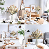 NEW xin's convey 110pcs Dried Pampas Grass Decoration, Dried Flower Bouquet in Vase, Reed Grass Bouquet for Boho Floral Home, Wedding Party Centerpiece, Rustic Farmhouse Decoration (Brown), Vase Not Included
