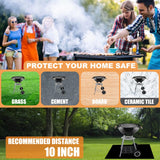 NEW EJPTOYS Yegbong-Outdoor Heat Resistant Fiberglass Fire Pit Mat, Under Grill Fire Pit Mat, BBQ Mat Fire Pit Mat, Fire Mat Deck Protection, Suitable for Outdoor Deck, Grass, Patio, Ground. (39inx60in), Retails $50