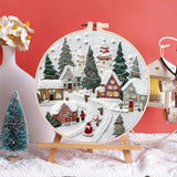 NEW JSRQT Christmas Embroidery Starter Kits, DIY Embroidery Needlepoint Supplies Kit for Adults Beginners, Handmade Sewing Craft Set