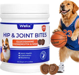 NEW 260g Wellix Dog Hip and Joint Chews with Glucosamine Chondroitin MSM Natural & Healthy Ingredients for Senior Dogs Joint Care, BB: 06/27