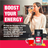 NEW Retails $60+ Tiesta Tea - Strawberry Samba Mate | Loose Leaf | Strawberry Hibiscus Mate Tea | High Caffeinated Fruit Blend | Make Hot or Iced Up to 200 Cups | 16oz Resealable Bulk Pouch