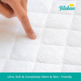 NEW Viscose Waterproof Crib & Toddler Mattress Protector, Crib Mattress Protector Waterproof (52"x 28"), Quilted Pad Cover, Soft and Breathable with 9 Inches Deep Skirt, White