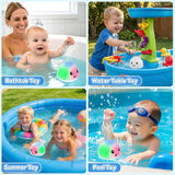 NEW Rechargeable Light Up Whale Bath Toys for babies & kids 6 Months+, Whale Sprinkler Spray Water Pool Bathtub Toy