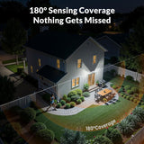 NEW IN BOX Retails $60, LEPOWER LED Security Lights Motion Sensor Light Outdoor, 38W 6000LM Light, IP65 Waterproof, 3 Head Detected Flood for Garage, Yard, Porch (White)