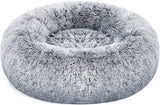 NEW FEANDREA Dog Bed, Cat Bed, Soft Plush Surface, Donut-Shaped Dog Sofa with Removable Inner Cushion, Washable